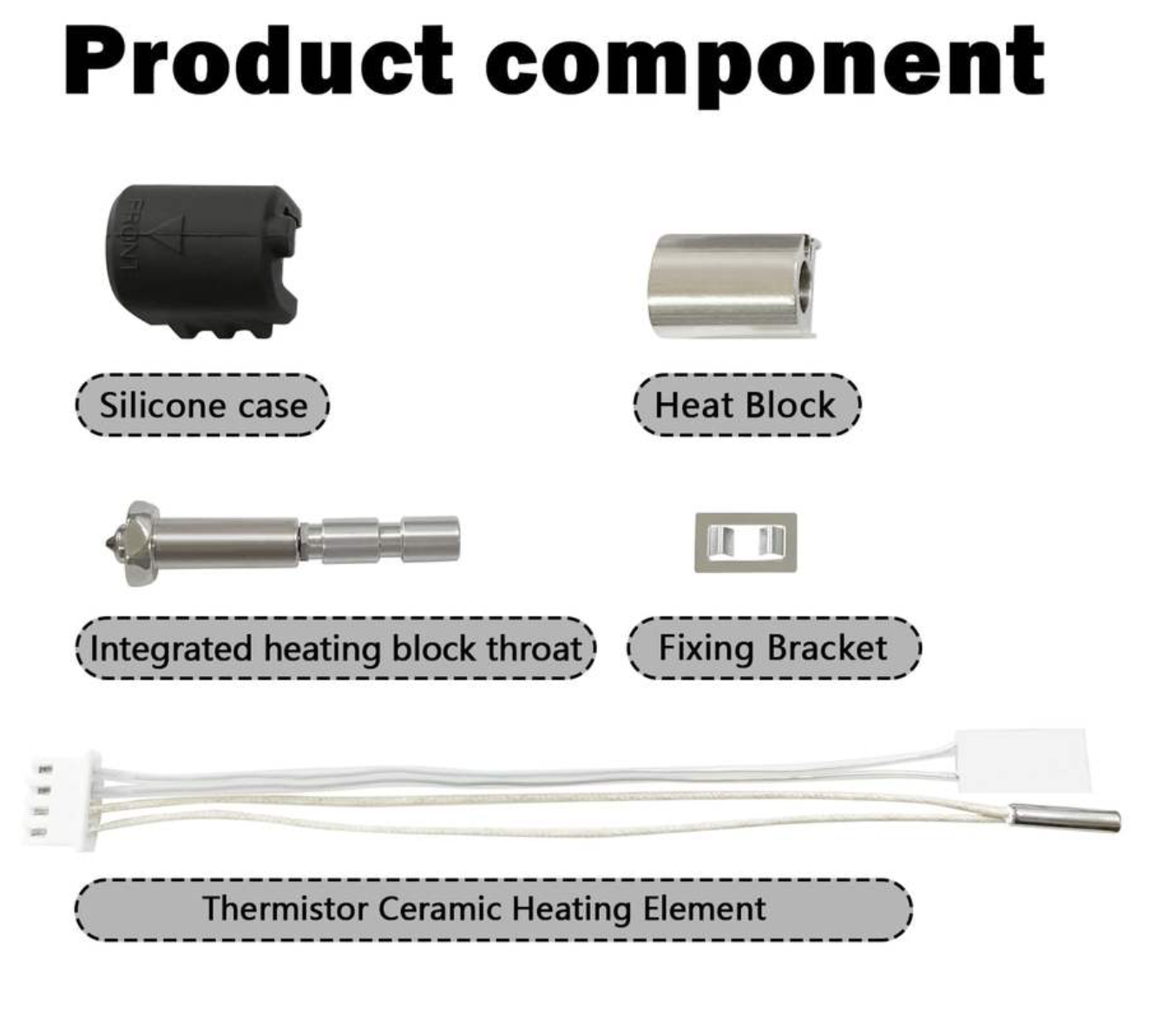 Quick-Swap Hot End Kit w/ 0.4mm Hardened Steel Nozzle for Anycubic Kobra 3 Max
