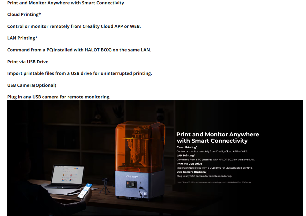 Creality HALOT MAGE PRO Resin 3D Printers 8k