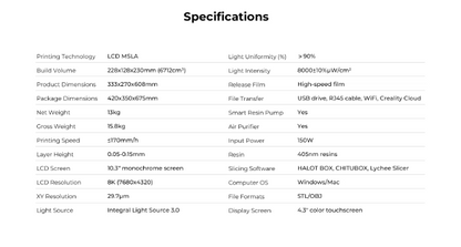 Creality HALOT MAGE PRO Resin 3D Printers 8k