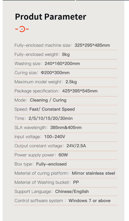 CREALITY 3D UW-03 Wash and Cure Machine For 3D Printer Washing/Curing Machine 2-in-1 Washing Size 325*303*436mm